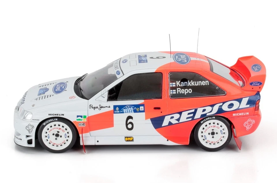 MODELLINO AUTO STATICO IXO FORD ESCORT WRC AKROPOLIS RALLY 1997 KANKKUNEN - 1/18 - Immagine 4 di 4