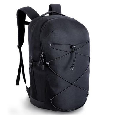 Casual Hiking Backpack Men Women Water Resistant Travel Sports Daypack Black