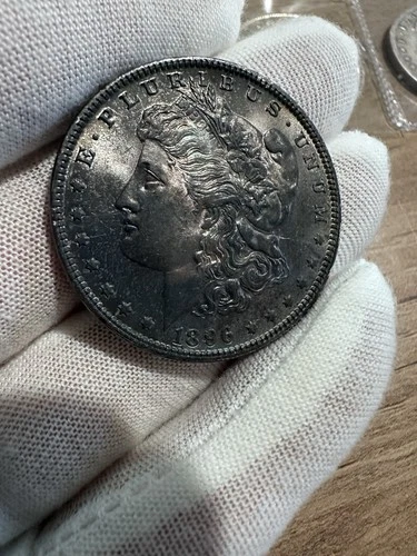 1896 Morgan Dollar – Mega Rare Black Toning MONSTER Cartwheel/Luster 🔥 MS+++++
