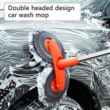 Double Head 360  Rotating Car Wash Mop Long Handle Chenille Car Cleaning Brush S