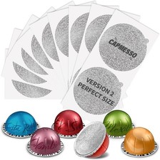 Foil Lids for Nespresso Vertuo Pods - 100 Aluminum Foil Lids