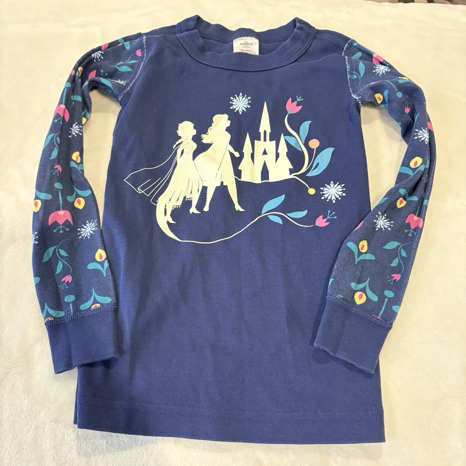 Hanna Andersson Disney Organic Cotton Frozen Pajamas Size 5 - Image 2 of 4