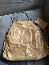 Stella McCartney Brown Chain  Whipstitch Shoulder Bag with Detachable Pouch