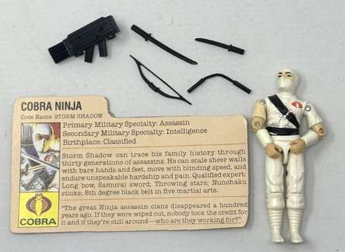 GI JOE ARAH Storm Shadow Figure 1984 Complete with File Card Vintage G.I.
