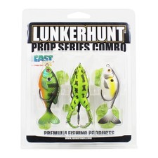 LUNKERHUNT Bass Fishing Lures Kit (3-Pack) 2 Prop Fish Lures 1 Prop Frog Lure