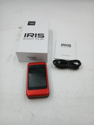 #ad CONSUMER CELLULAR SL006 CC IRIS EASY FLIP PHONE 4G RED 5MP CAMERA OPEN BOX $39.99
