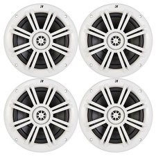 4x of Kicker 6.5" 2-Way 150 Watts Peak Power OEM Marine Coaxial White Speakers