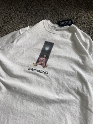 Mac Miller Men's White Cotton Swimming Album Graphic Short Sleeve T-Shirt