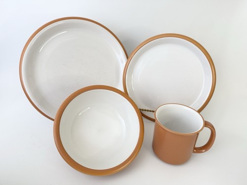 25-Piece SONORA WHITE TERRACOTTA by CROWN CORNING Dinnerware Set, 1970s JAPAN