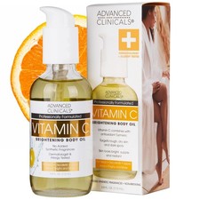 Advanced Clinicals Brightening Vitamin C Body Oil For Women Men Vitamin C