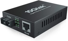 10Gtek Gigabit Ethernet Fiber Media Converter with a Built-in 1Gb Singlemode SC