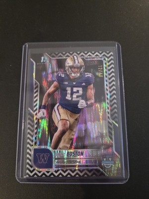 2025 Bowman U Chrome Denzel Boston 1st Black White Stealth  12/48 # Match Wash