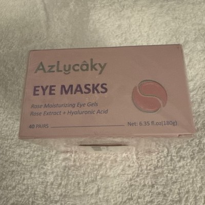 AZLUCAKY Rose Moisturizing Eye Gels (40 Pairs) 6.35 fl oz Exp 4/2028 NIB