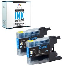 2-Pack Compatible LC75C Ink Cartridges fits Brother MFC-J5910DW J625DW J6510DW