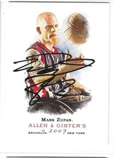 MARK ZUPAN SIGNED 2007 TOPPS ALLEN & GINTER CARD AUTOGRAPH