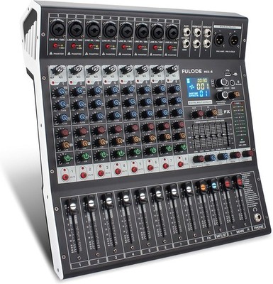 DJ Audio Mixer 8 Channel Bluetooth USB DSP