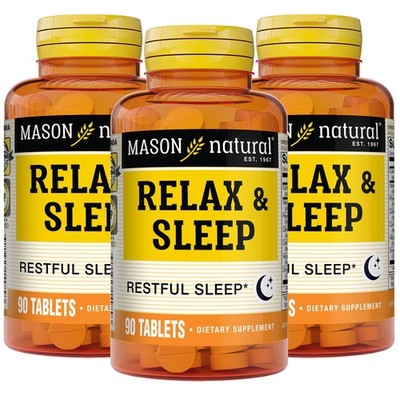 Mason Natural Relax Sleep Valerian Passiflora 3 Pack
