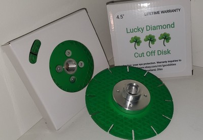 Lucky Diamond Cut Off Grinding Disk 4.5'' W/flush Cut Adapter LIFETIME WARRANTY 