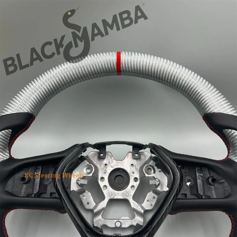 Silvery Carbon Fiber black Leather Steering Wheel for Infiniti Q60 2021 for Sale Foto 2 de 4