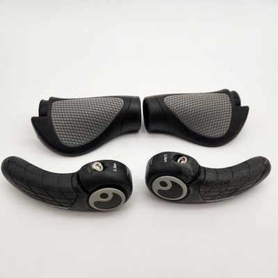 Ergon GP3-L Gripshift Large Lock-On Bicycle Grips Gray and Black NO PACKAGE
