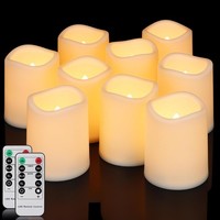Yunsheng 9 StüCk Flammenlose LED Kerzen Mit Fernbedienung Timerfunktion,