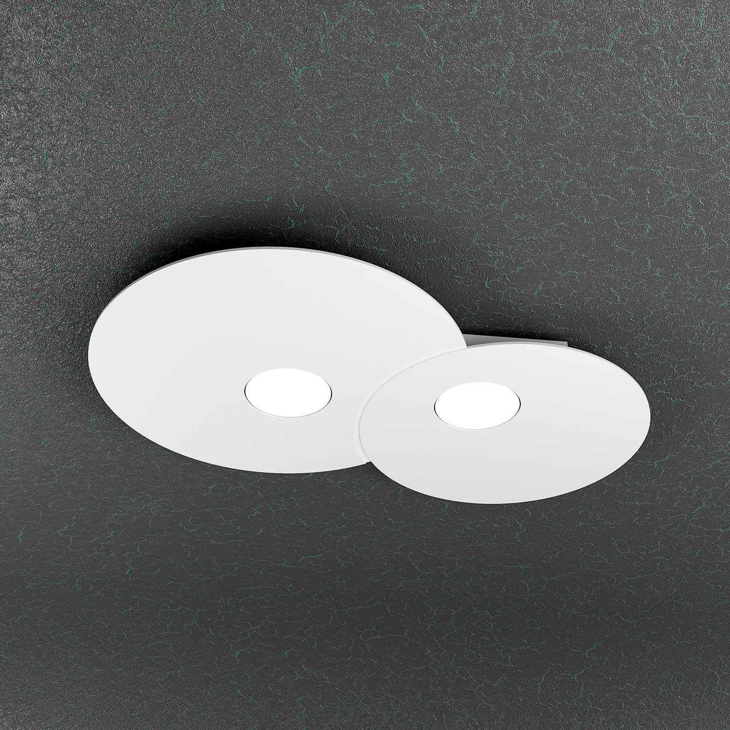 Plafoniera Cloud Metallo Bianco 2 Luci GX53 | Design Moderno Top Light
