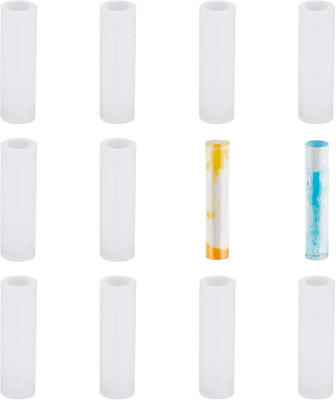 10PCS Tube Silicone Molds DIY Resin Craft Clear Resin Casting Molds