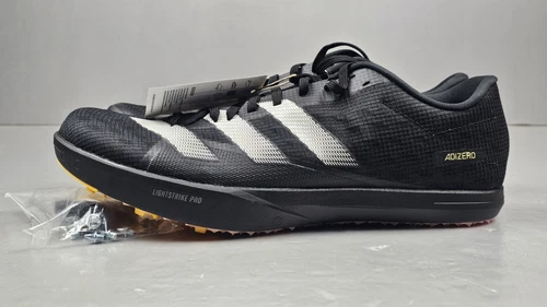 Adidas Adizero LJ Track Field Spikes Uomo 12.5. Id0300 bianco nero. Nuovo con etichetta