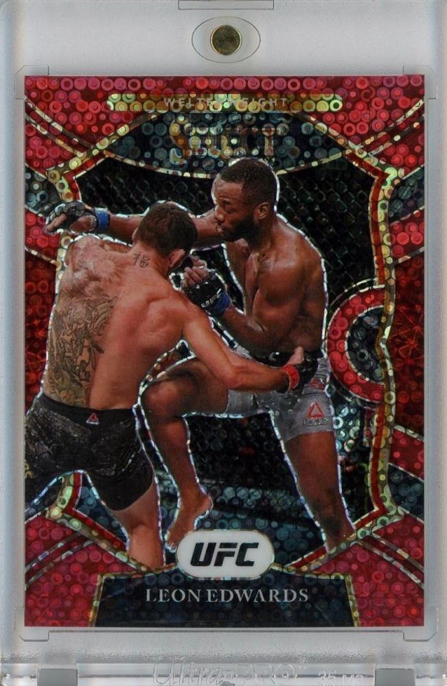 2021 Panini Select Ufc Leon Edwards Red Disco 67 156/199