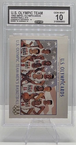 1992 USA Olympic Dream Team #18 CCG 10 Gem Mint Basketball Card Michael Jordan