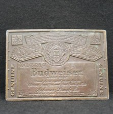 WD03144 SWEET VINTAGE 1970s GENUINE BUDWEISER BEER  BOOZE ADVERT. BELT BUCKLE