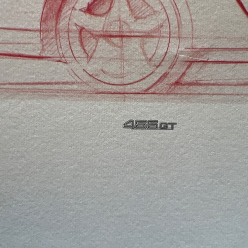 Cartel boceto Ferrari 456gt - Imagen 2 de 3