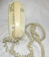 TELECONCEPTS Ivory Color WALL PHONE Push-Button Dial TELEPHONE Checked WORKS