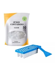 50x Clear LIP BALM Tubes EMPTY New Containers Transparent DIY Chapstick BPA FREE