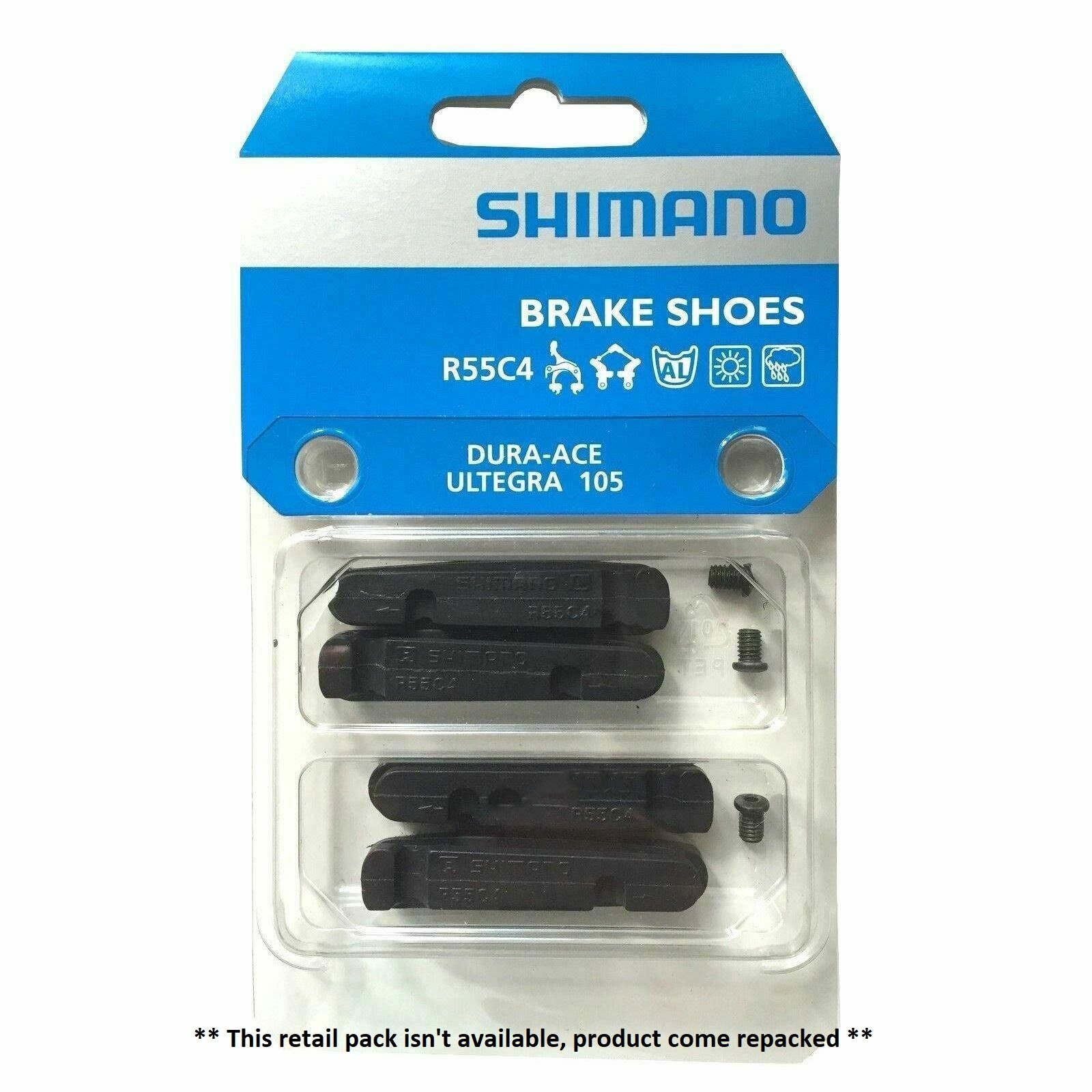 Shimano R55C4 Brake 9000 for Dura Ace, Ultegra, 105, Alum rim-2 pairs Genuine