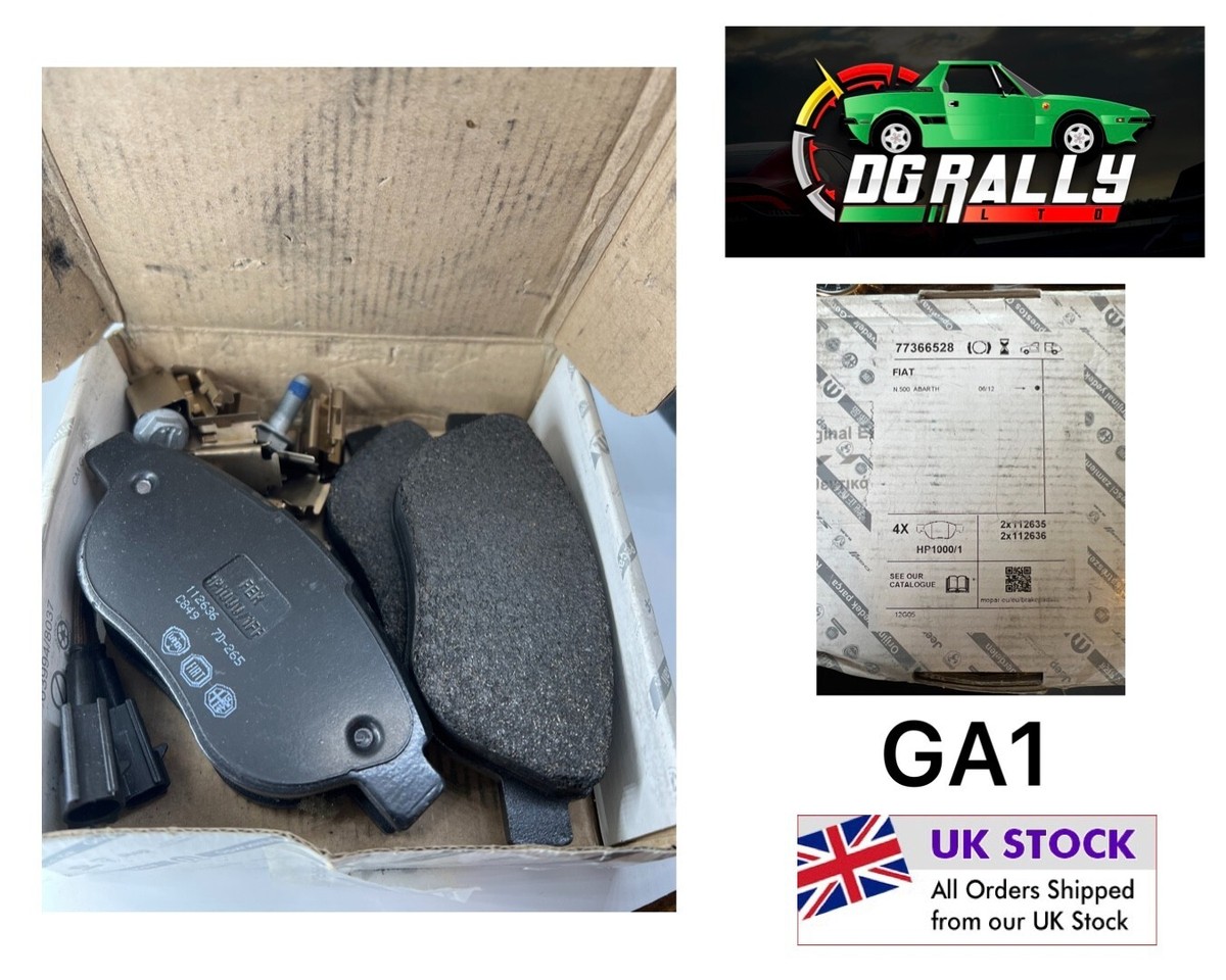 New Genuine OEM Abarth 500 - 500C - 595 - 595C - 695 Brake Pad Set 