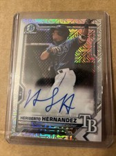 2021 BOWMAN CHROME AUTO AUTOGRAPH HERIBERTO HERNANDEZ ROOKIE CARD TB RAYS