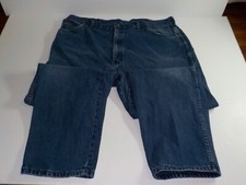 Vintage Mens H.I.S. Denim Blue Jeans 42 x 34 Made in USA Baggy Straight Skater