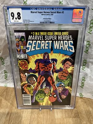 Marvel Super-Heroes Secret Wars #2 CGC 9.8 White Pages 1984 New Slab Newsstand