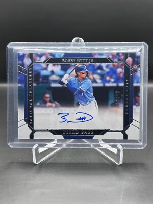 2022 NATIONAL TREASURES!  BOBBY WITT JR!  ON-CARD AUTO!  #/99!  FIELD PASS!