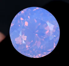 Natural Purple-Pink Welo Opal 32.95 Ct Round Certified Unheated Loose Gemstone