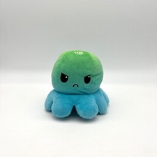 TeeTurtle Reversible Octopus Plushie Mood Toy Stuffed Animal Blue Green