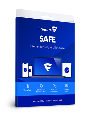 F-Secure Safe 2026 - 2027 -  3 PC 5 PC Geräte | 1 Jahr - 2 Jahre Download ESD