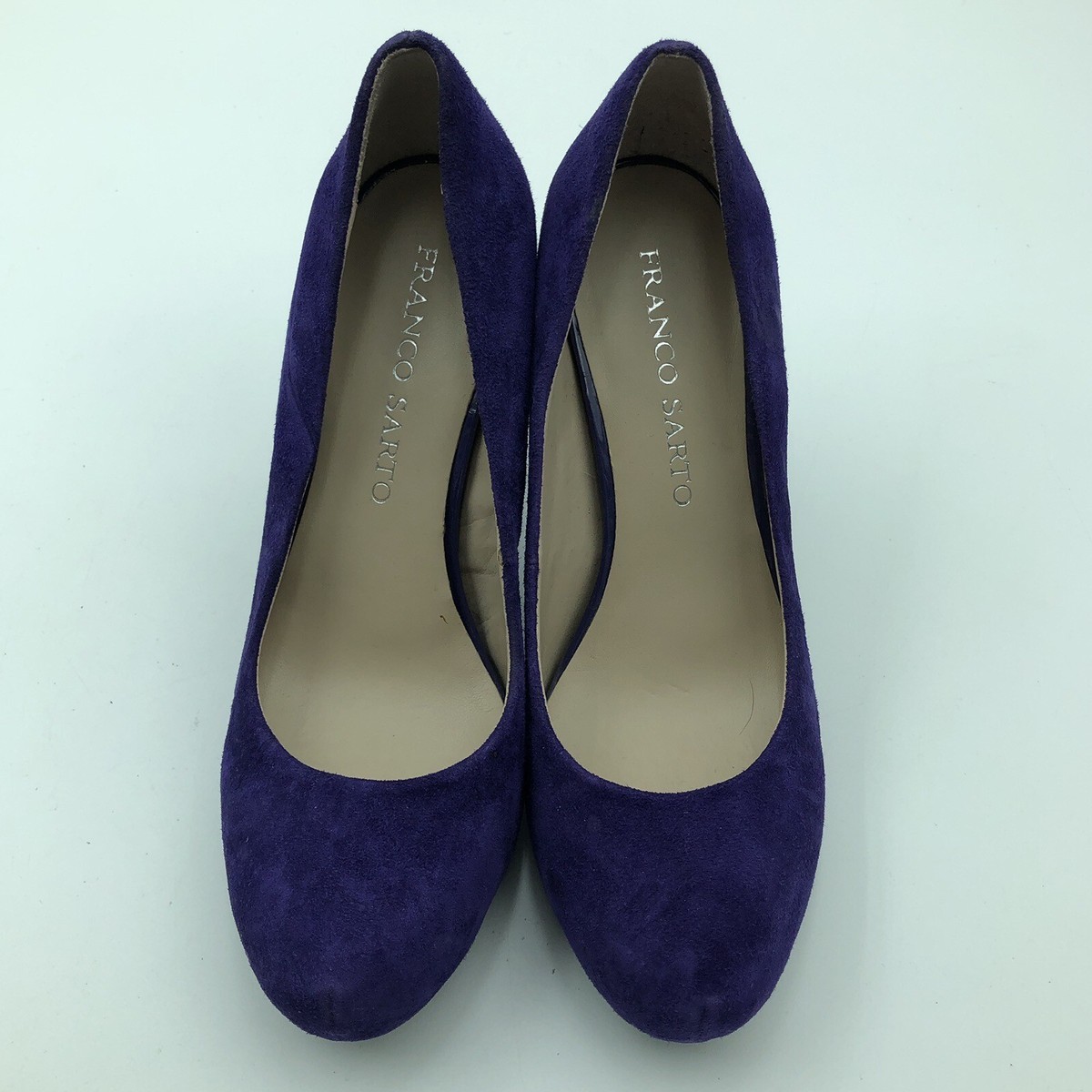 Franco Sarto Cicero Purple Violet Suede Pumps Heels Shoes Size M