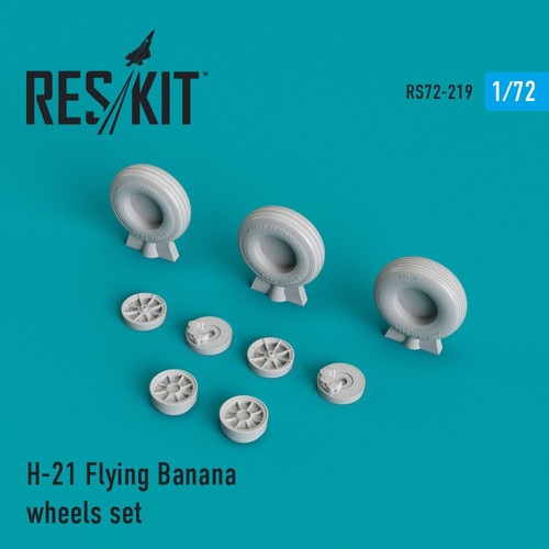 ResKit RS72-0219 Scale 1:72 H-21 Flying Banana Resin Wheel Upgrade for Aviation - Picture 2 of 24