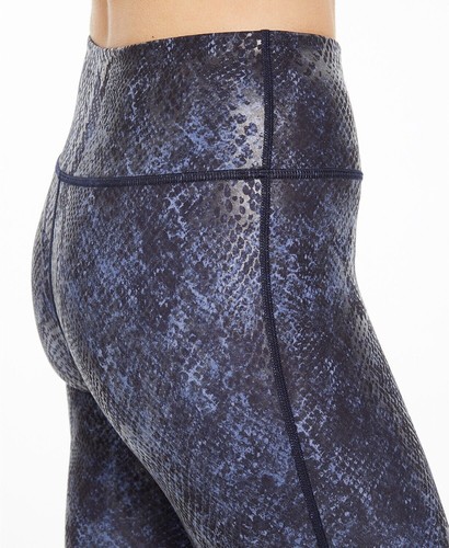Ideology Pants Printed Shiny Python Legging Mid Rise Navy Blue Sz XL NEW NWT 434 - Picture 4 of 4