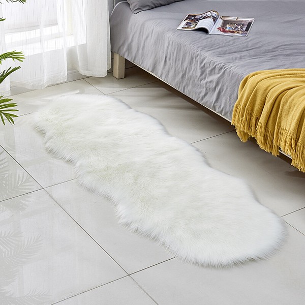 Sofá de lana de imitación felpa dormitorio salón alfombra mesita de noche estera