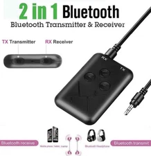 Bluetooth 5.0 Transmitter and Receiver with 3.5mm Audio Input-Out USB Charging