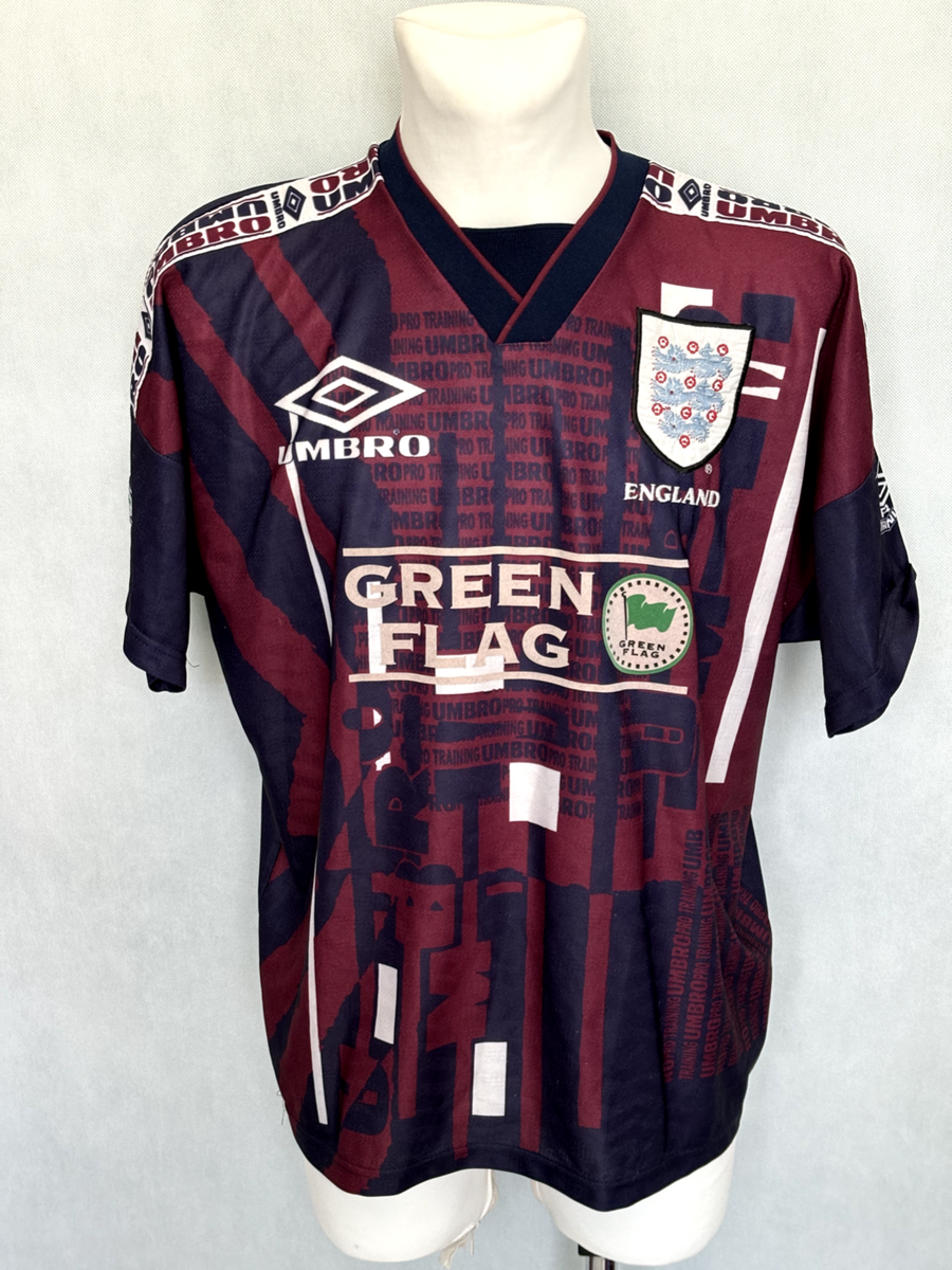 England Training football shirt 1996 - 1998 jersey green flag
