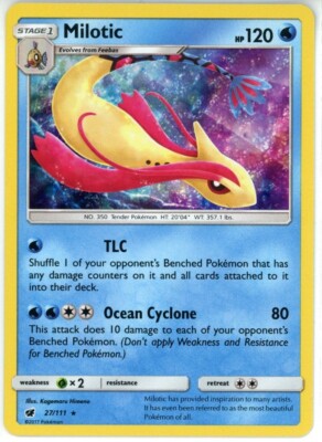 most expensive pokemon card in crimson invasion Pokemon TCG Milotic 27/111 Sm-Crimson Invasion Holo Rare